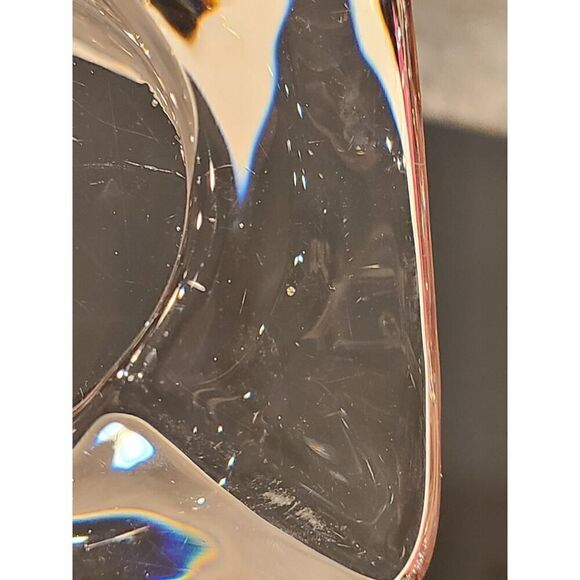 Nybro Crystal Pyramid Candle Holders by Tord Kjellstrom Sweden MCM Set of 2 - Picture 10 of 11